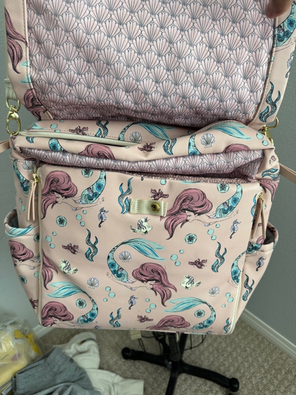 Petunia Pickle Bottom The Little Mermaid Diaper 3 in 1 Diaper Bag - Picture 4 of 9